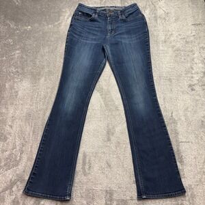 Riders by Lee Bootcut Jeans Women Size 8 Dark Blue Good Midrise Stretch Denim